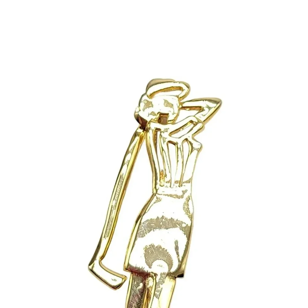 Female Woman Abstract Large Golf Golfer Vintage Brooch 3